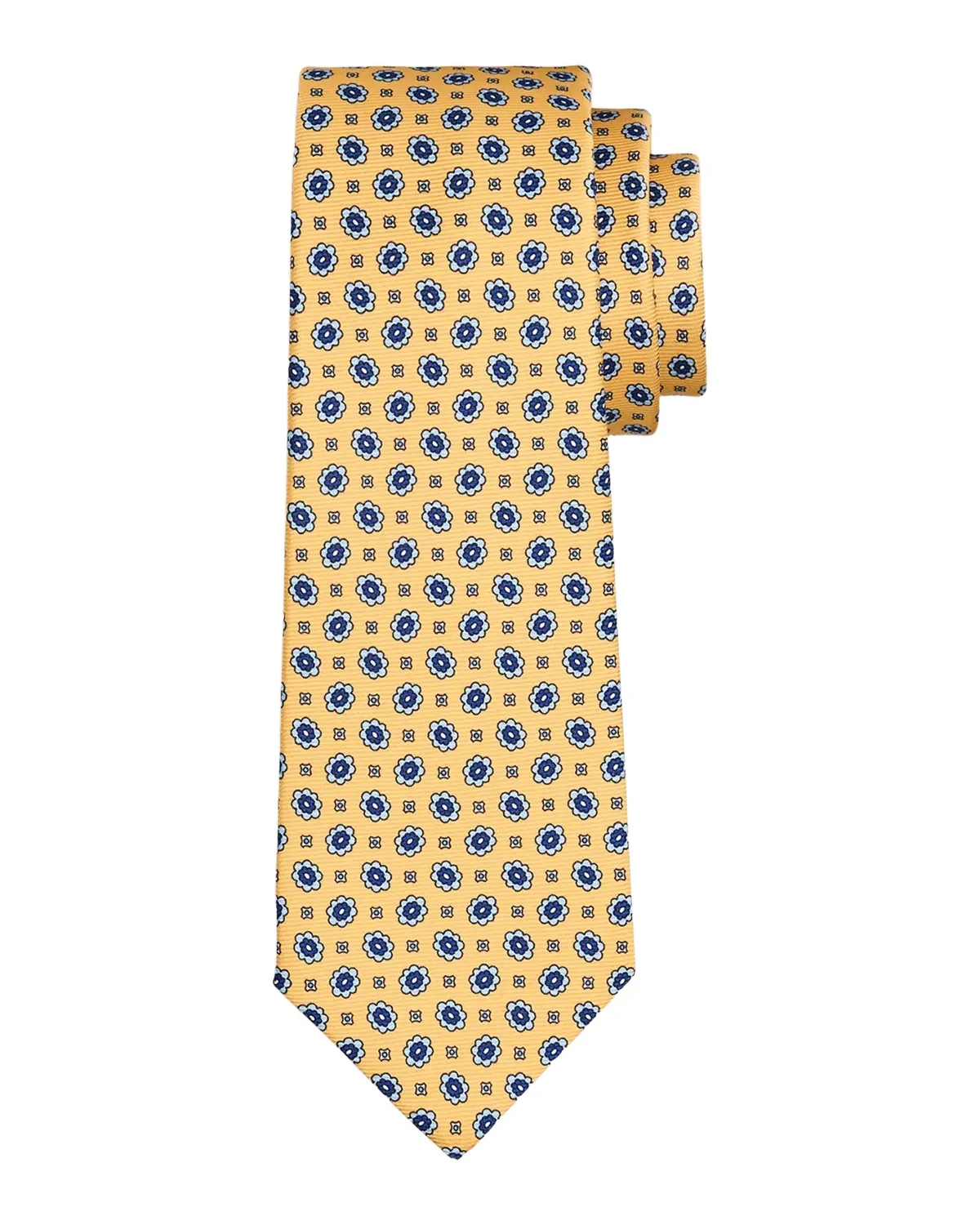 Men's Silk Micro-Floral 7-Fold Tie Men's Silk Micro-Floral 7-Fold Tie