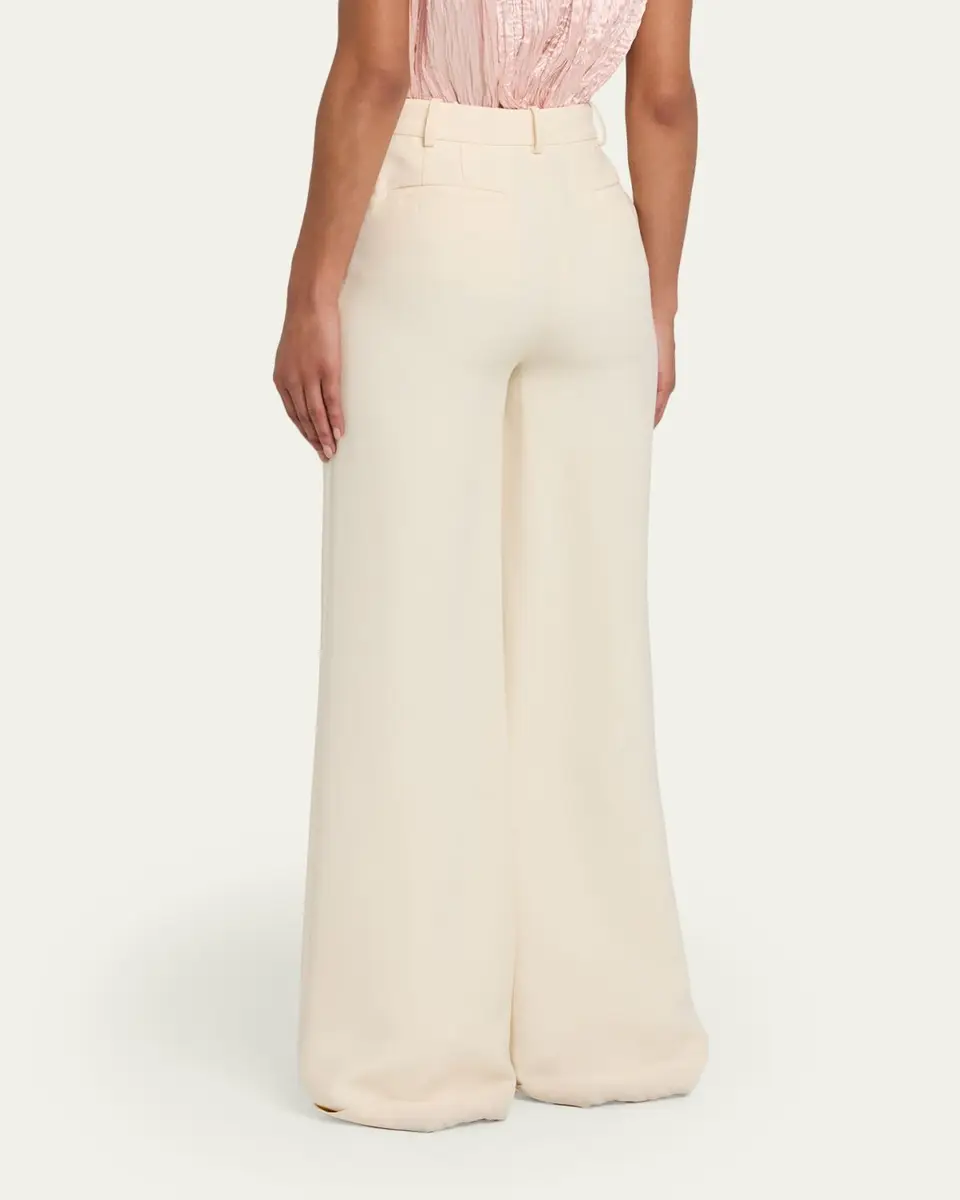 Adam Lippes High-Rise Cuffed Wide-Leg Trousers | Thumbnail 3 Adam Lippes High-Rise Cuffed Wide-Leg Trousers | Thumbnail 3