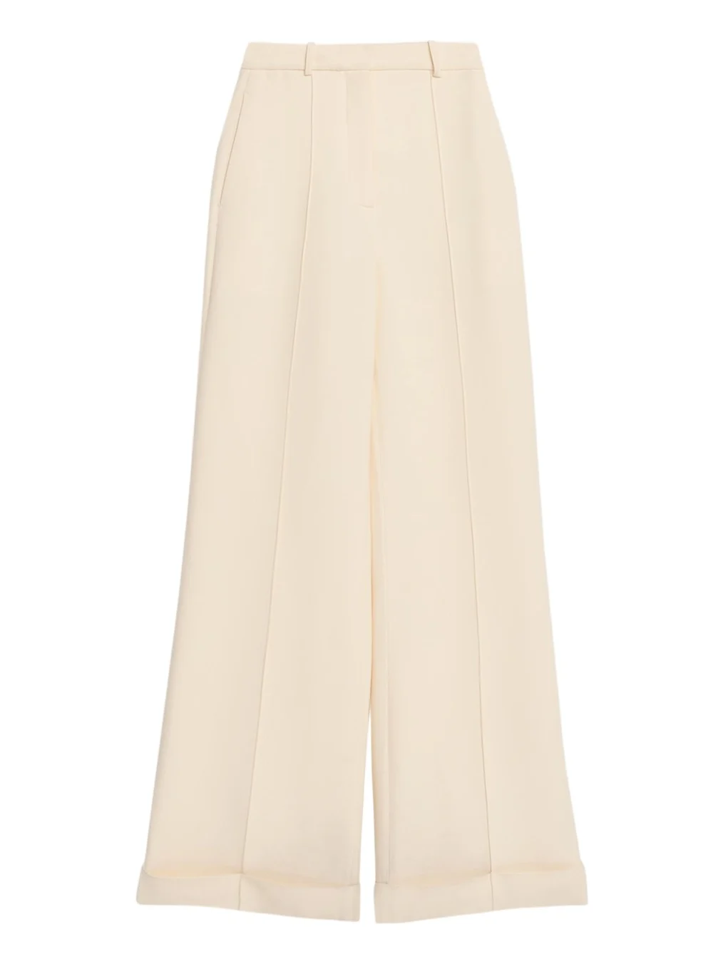 High-Rise Cuffed Wide-Leg Trousers High-Rise Cuffed Wide-Leg Trousers