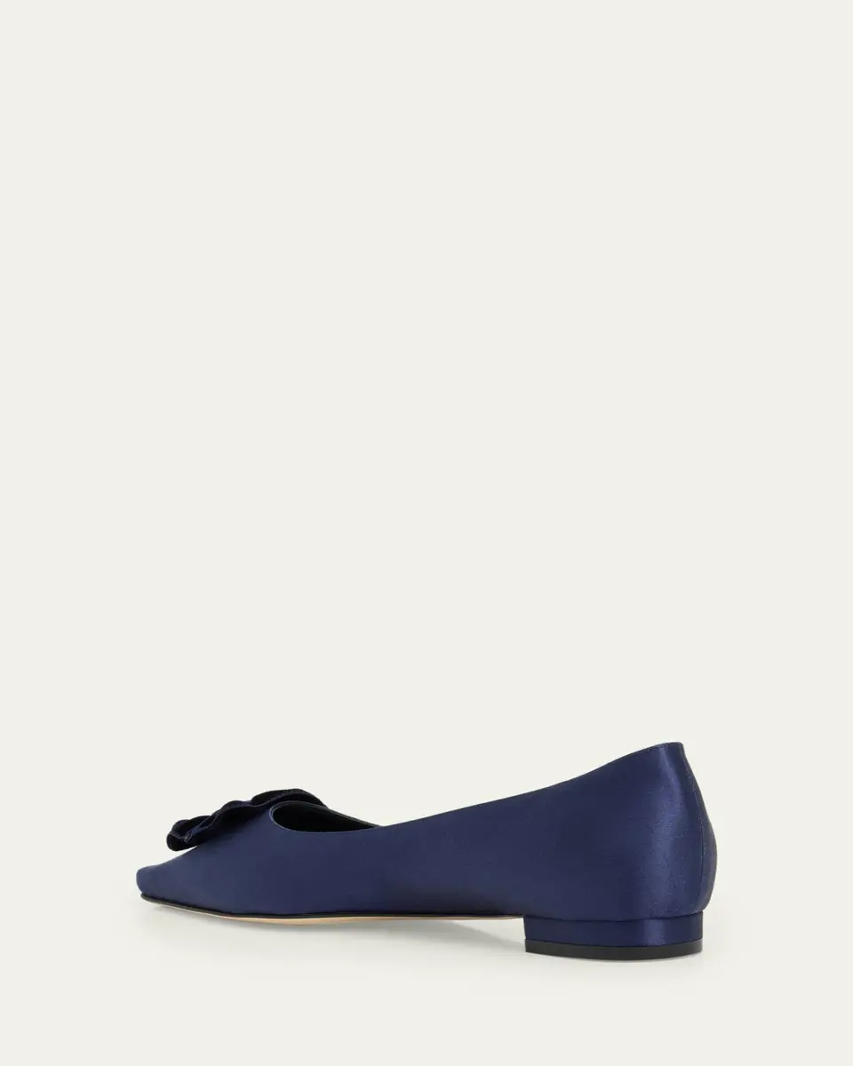 Manolo Blahnik Fortan Satin Ballerina Flats | Thumbnail 2 Manolo Blahnik Fortan Satin Ballerina Flats | Thumbnail 2