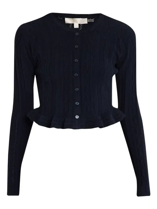 Orly Cropped Peplum Cardigan