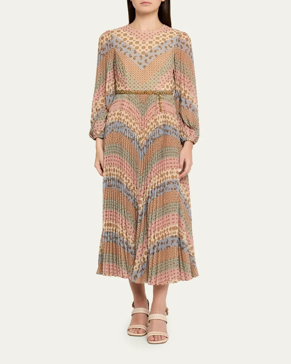 Zimmermann Sunray Long-Sleeve Midi Dress | Thumbnail 2