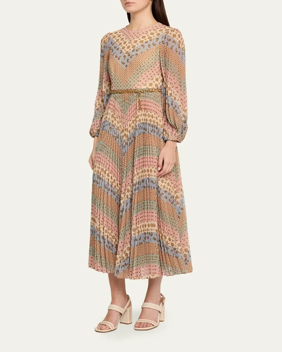 Zimmermann Sunray Long-Sleeve Midi Dress | Thumbnail 4