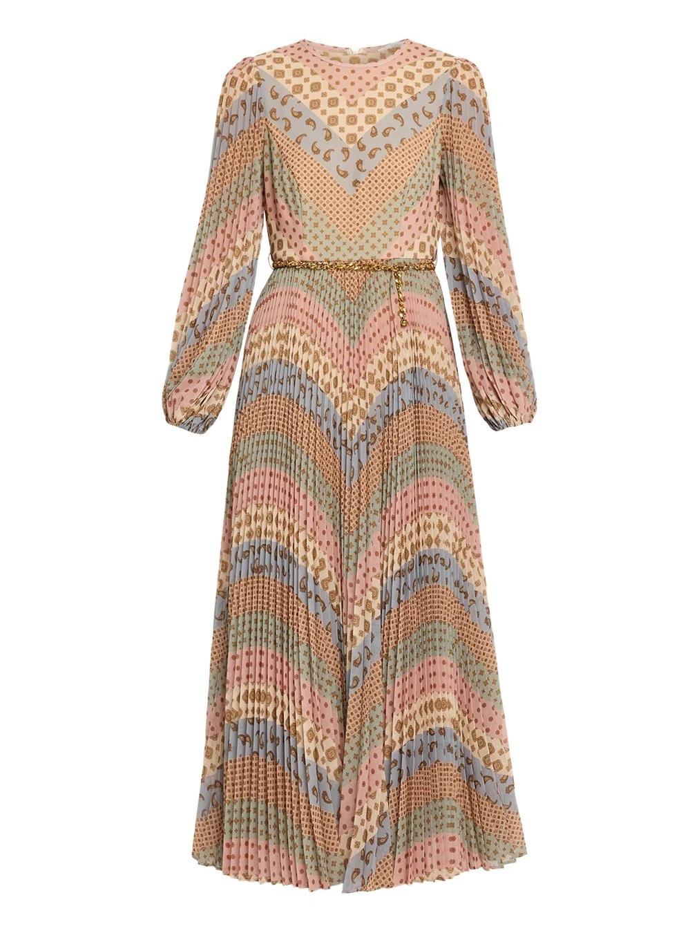 Zimmermann Sunray Long-Sleeve Midi Dress