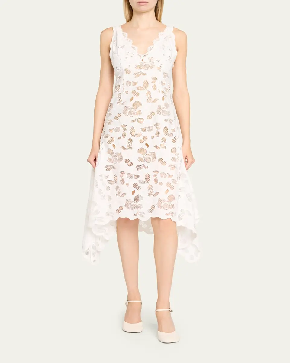 Monse Eyelet Lace Double Strap Midi Dress | Thumbnail 2 Monse Eyelet Lace Double Strap Midi Dress | Thumbnail 2