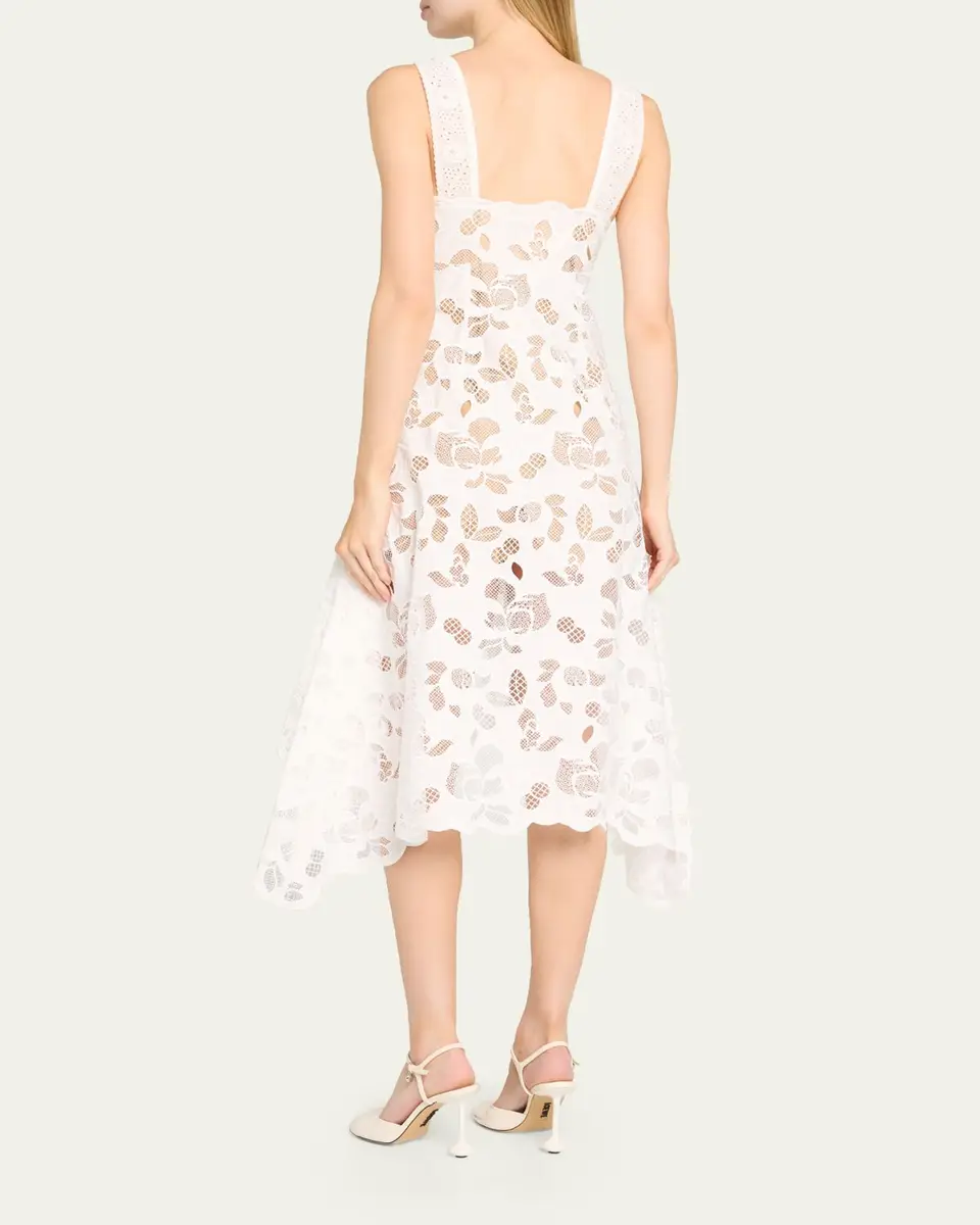Monse Eyelet Lace Double Strap Midi Dress | Thumbnail 3 Monse Eyelet Lace Double Strap Midi Dress | Thumbnail 3