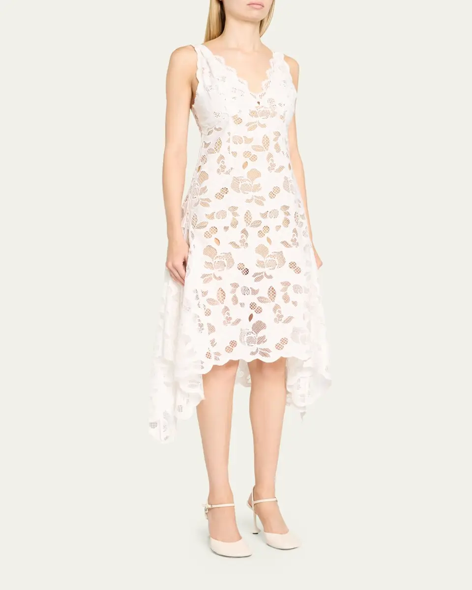 Monse Eyelet Lace Double Strap Midi Dress | Thumbnail 4 Monse Eyelet Lace Double Strap Midi Dress | Thumbnail 4