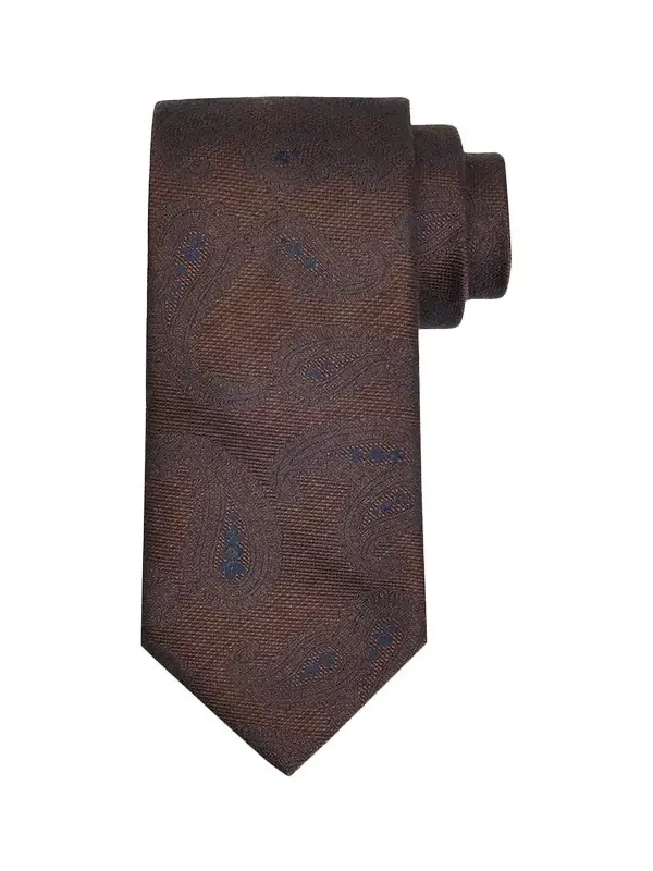 Men's Silk and Wool Paisley Jacquard Tie