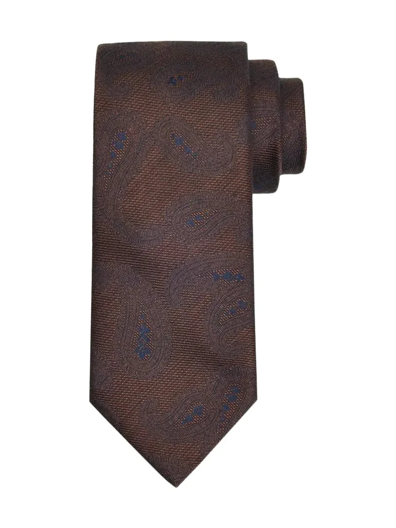 Brioni Men's Silk and Wool Paisley Jacquard Tie