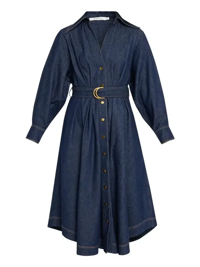 Denim Midi Shirtdress