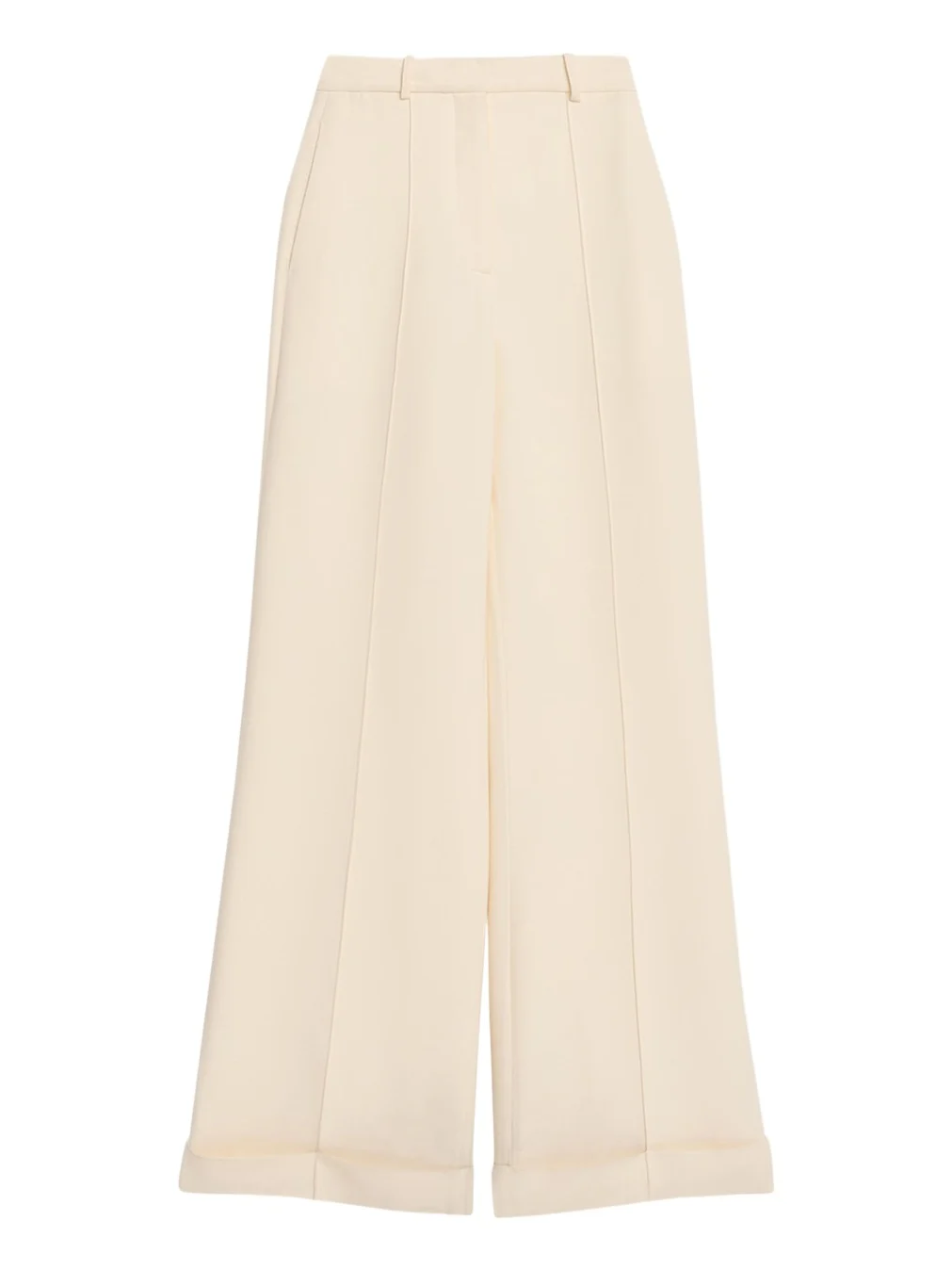 High-Rise Cuffed Wide-Leg Trousers High-Rise Cuffed Wide-Leg Trousers