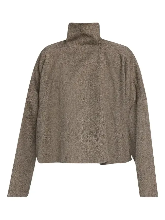 Jumbo Tabard Melange Wool Crop Top Jumbo Tabard Melange Wool Crop Top