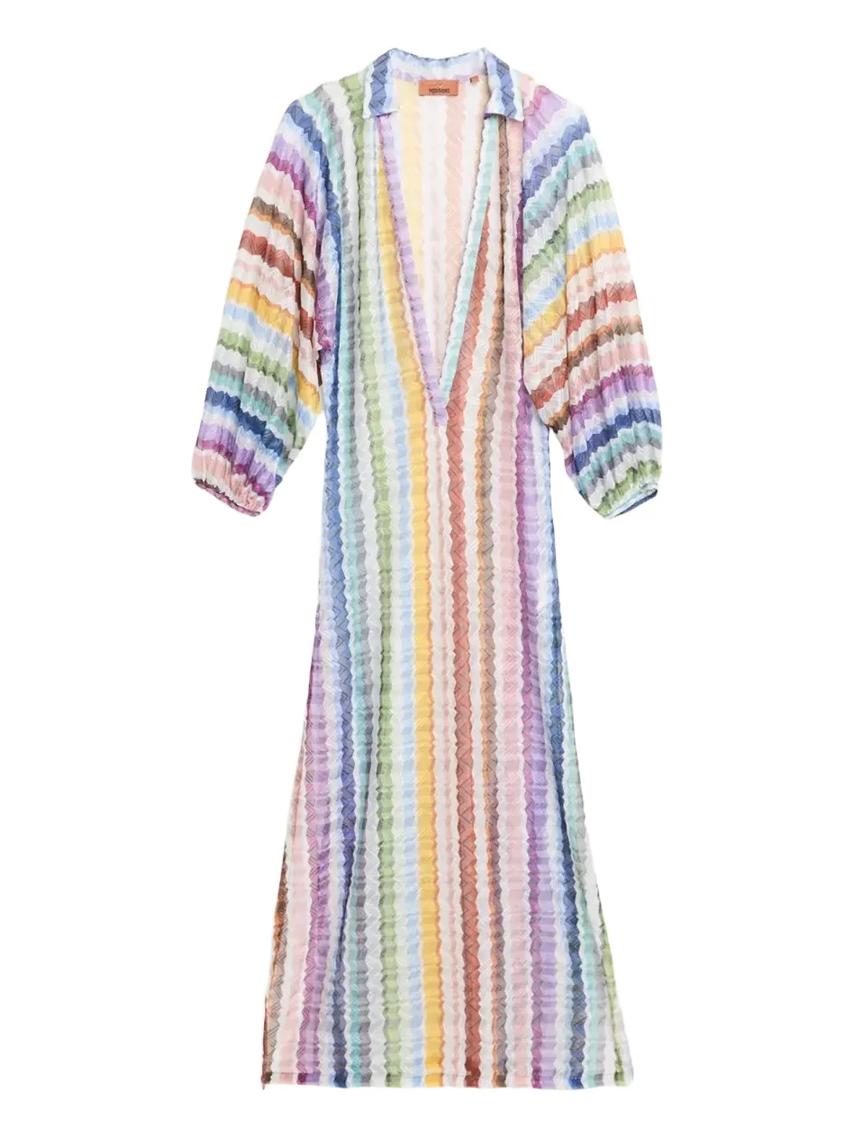 Zig Zag Knit Maxi Dress Coverup Zig Zag Knit Maxi Dress Coverup
