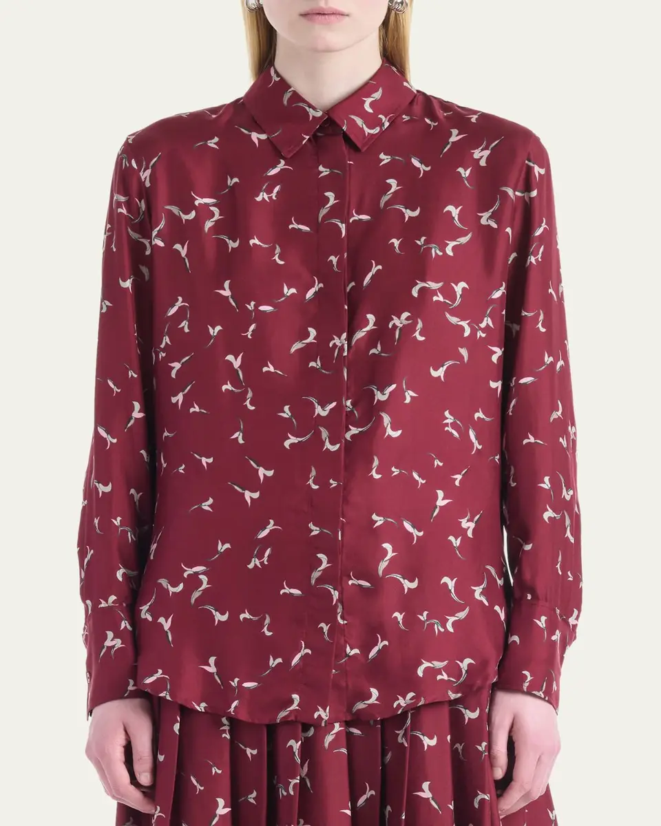 Altuzarra Chika Printed Satin Top | Thumbnail 4 Altuzarra Chika Printed Satin Top | Thumbnail 4