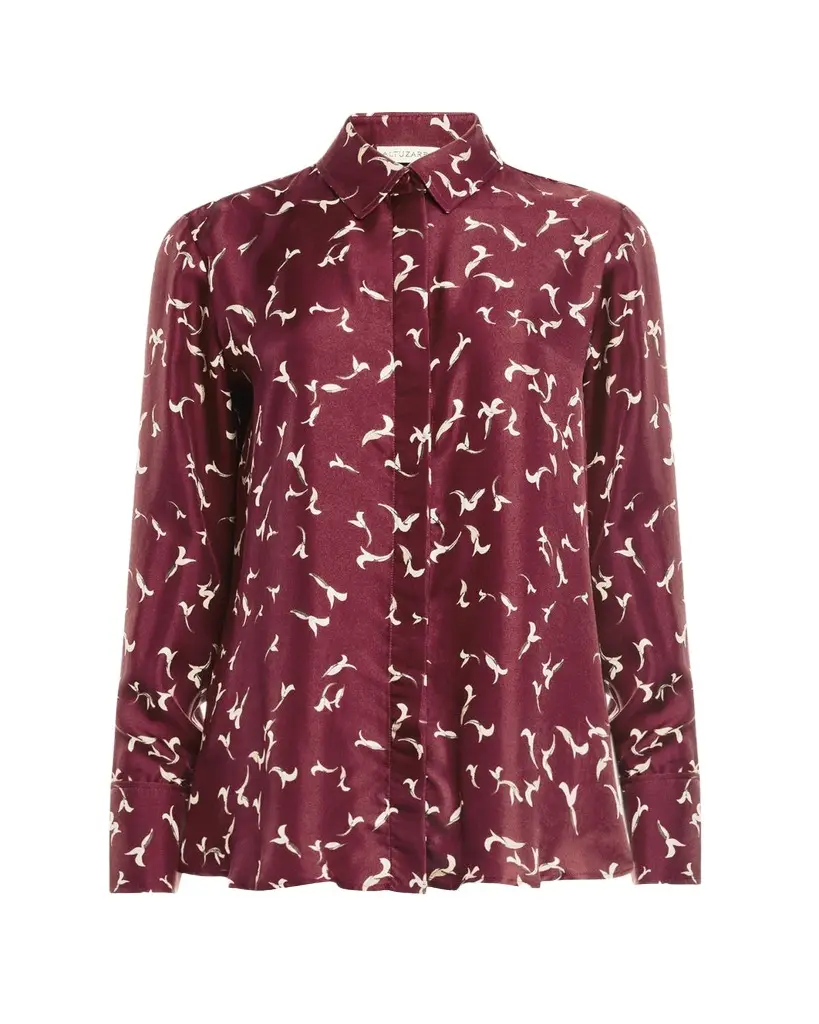 Altuzarra Chika Printed Satin Top | Image 1 Altuzarra Chika Printed Satin Top | Image 1