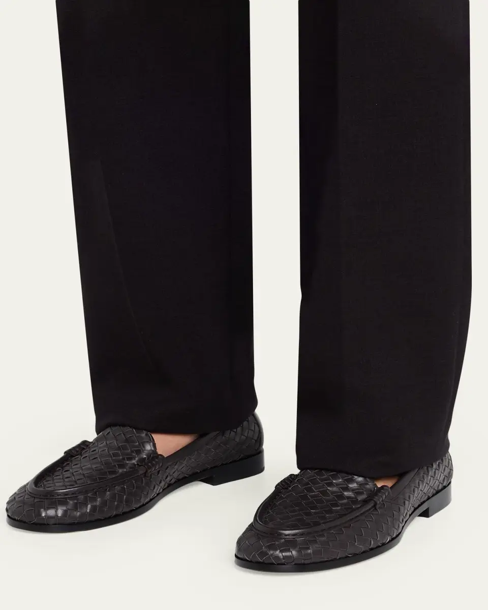 Bottega Veneta Silenzio Intrecciato Leather Loafers | Thumbnail 2 Bottega Veneta Silenzio Intrecciato Leather Loafers | Thumbnail 2