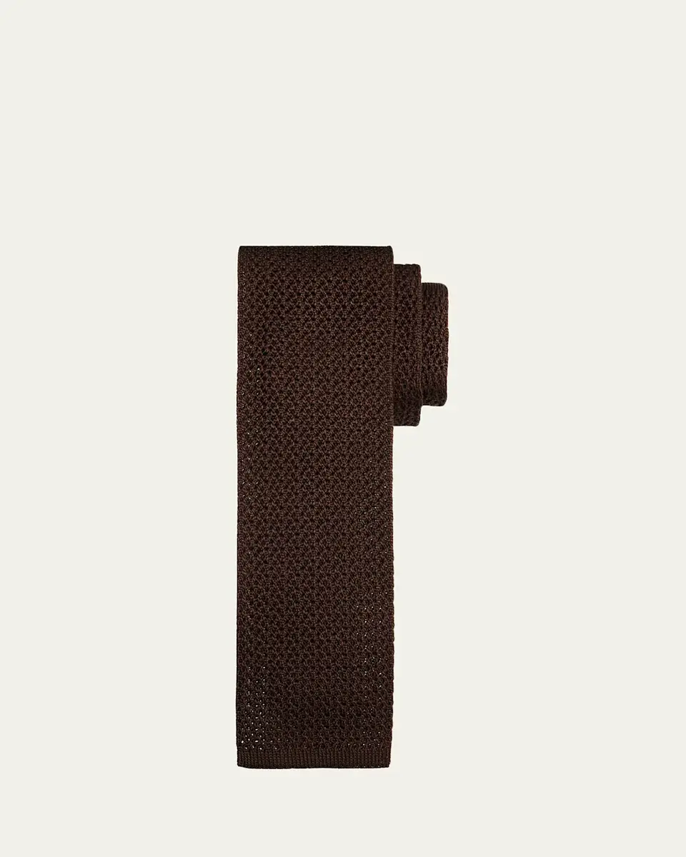 Brioni Men's Silk Tricot Tie | Thumbnail 2 Brioni Men's Silk Tricot Tie | Thumbnail 2
