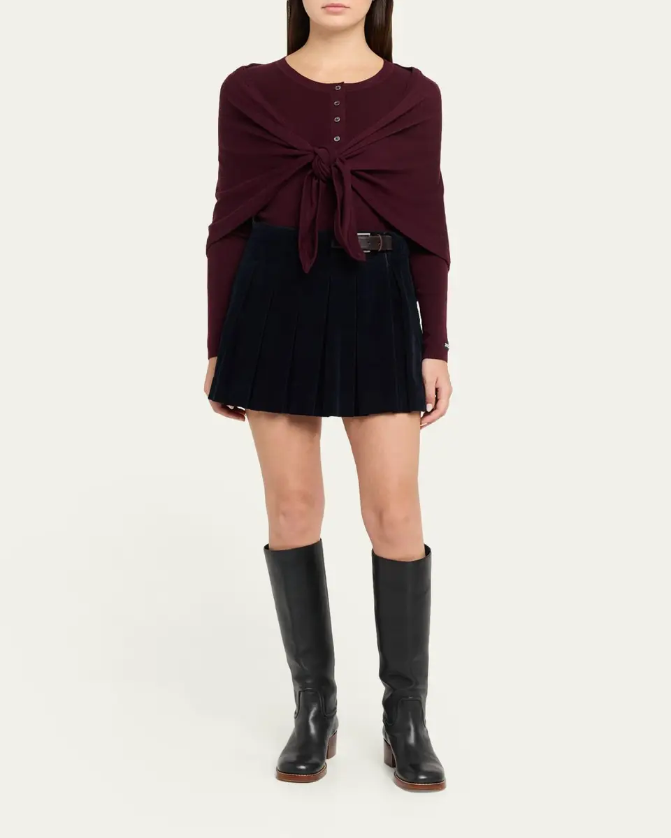 Sea Jane Henley Sweater with Scarf | Thumbnail 2