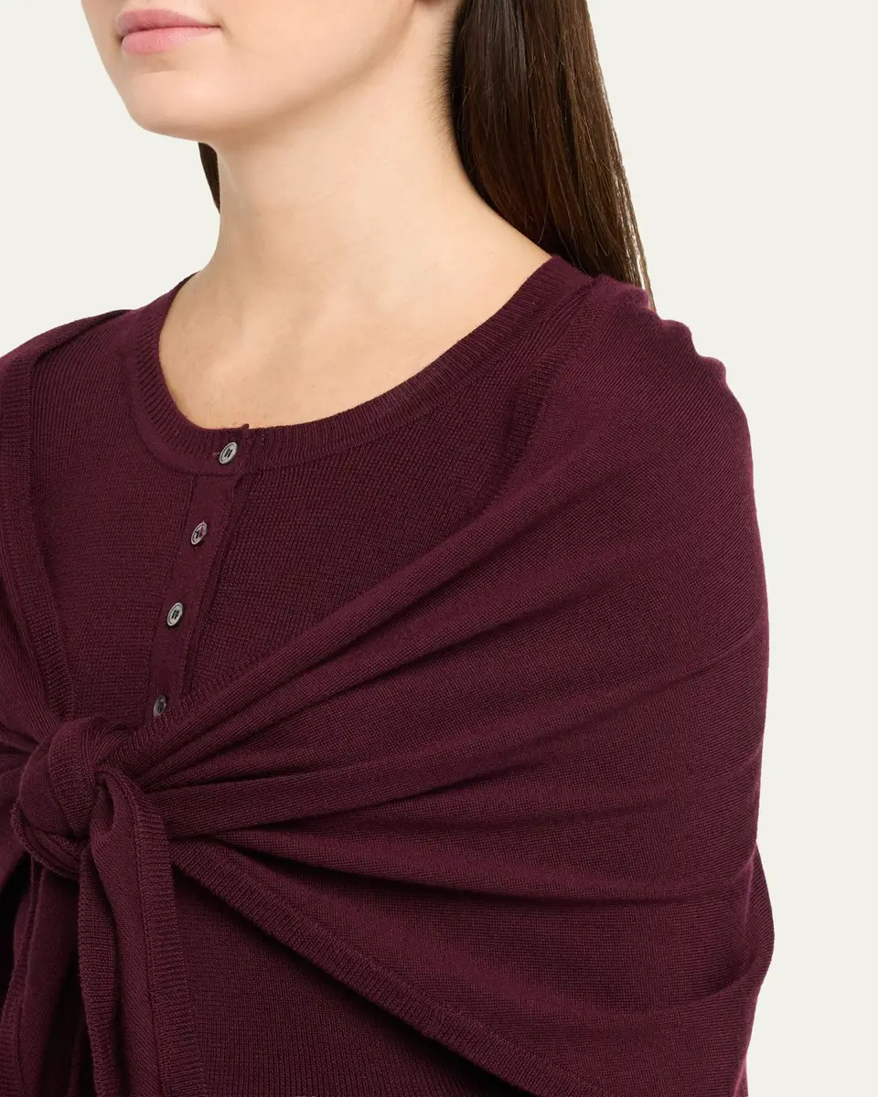 Sea Jane Henley Sweater with Scarf | Thumbnail 5