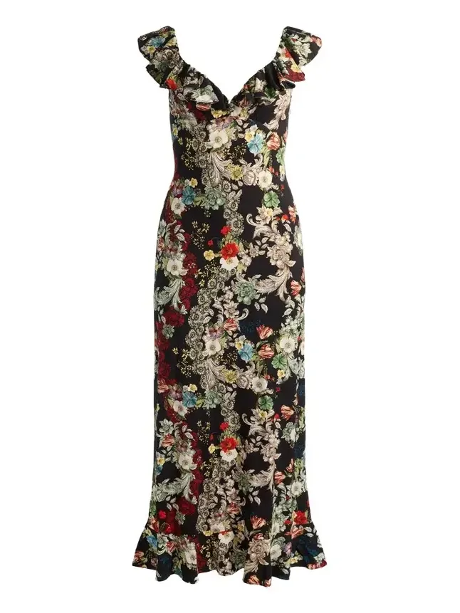 Gemma Floral Ruffle-Trim Maxi Dress Gemma Floral Ruffle-Trim Maxi Dress