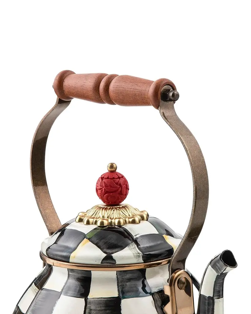 MacKenzie-Childs Courtly Check Two-Quart Tea Kettle | Image 1 MacKenzie-Childs Courtly Check Two-Quart Tea Kettle | Image 1