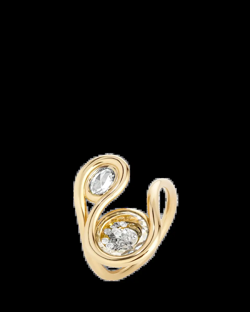MORITZ GLIK 18K Yellow Gold Kaleidoscope Shaker Clave Ring with Diamonds, Petite | Thumbnail 2 MORITZ GLIK 18K Yellow Gold Kaleidoscope Shaker Clave Ring with Diamonds, Petite | Thumbnail 2