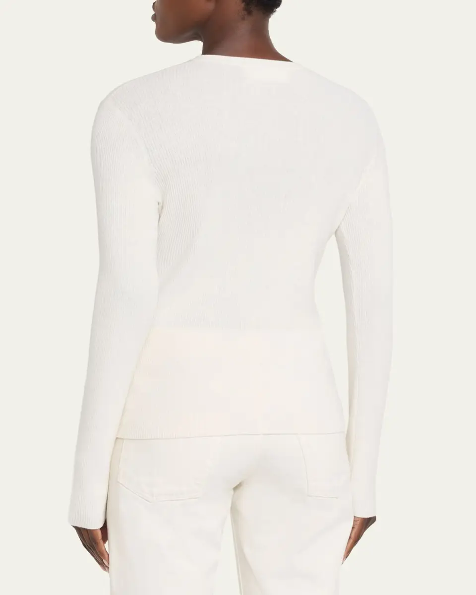 Lisa Yang Airi Cotton-Cashmere Henley Sweater | Thumbnail 8 Lisa Yang Airi Cotton-Cashmere Henley Sweater | Thumbnail 8