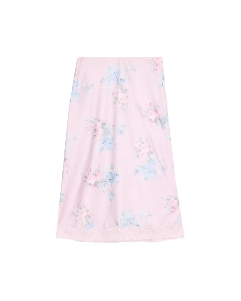 LoveShackFancy Janella Floral Silk Midi Skirt | Image 1 LoveShackFancy Janella Floral Silk Midi Skirt | Image 1