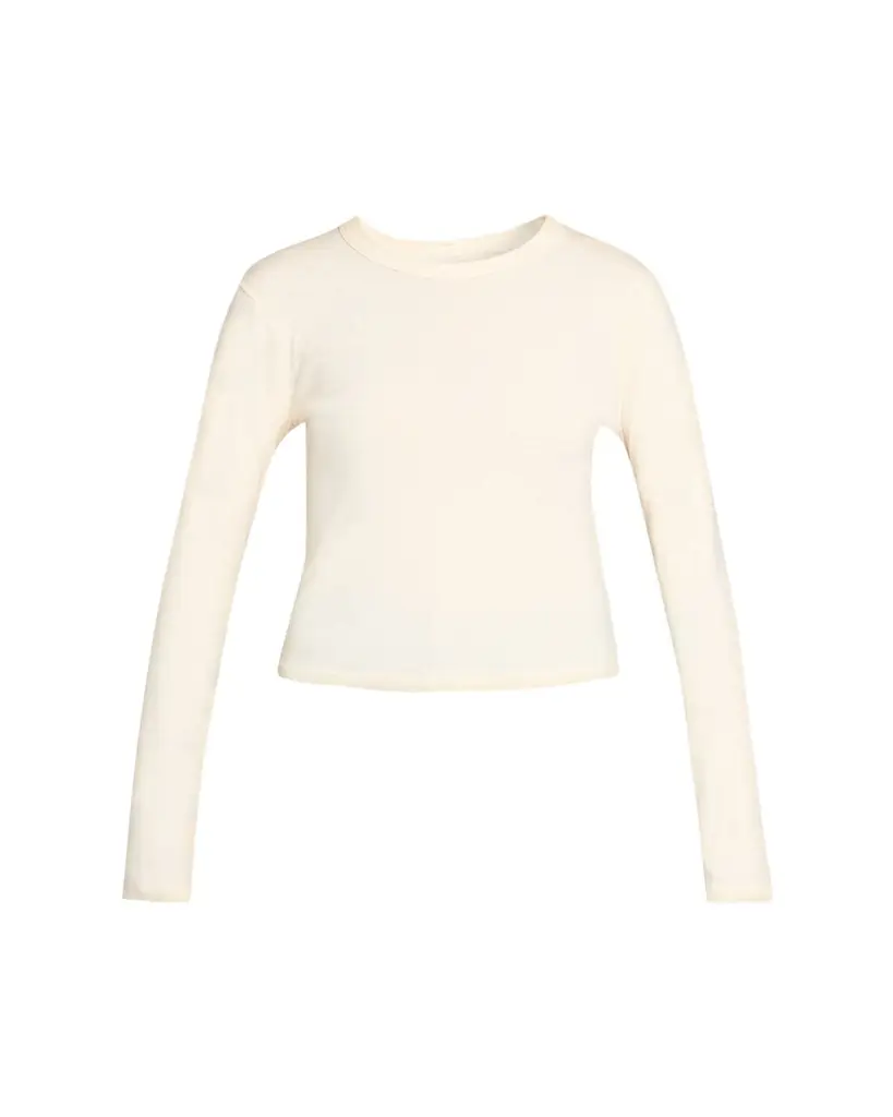 Mother The Long-Sleeve Itty Bitty Crop Tee | Image 1 Mother The Long-Sleeve Itty Bitty Crop Tee | Image 1