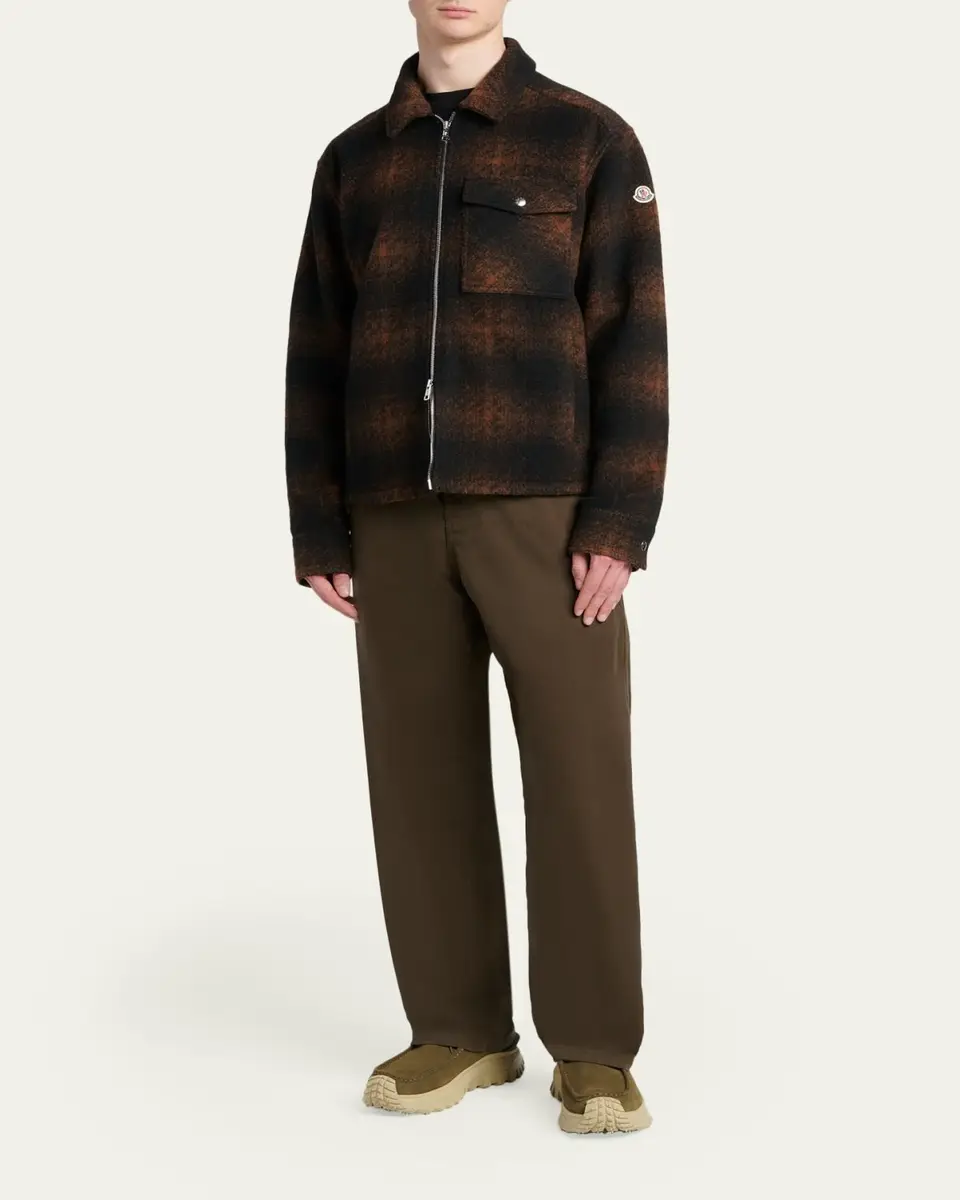 Moncler Men's Buffalo Check Full-Zip Shirt Jacket | Thumbnail 2 Moncler Men's Buffalo Check Full-Zip Shirt Jacket | Thumbnail 2