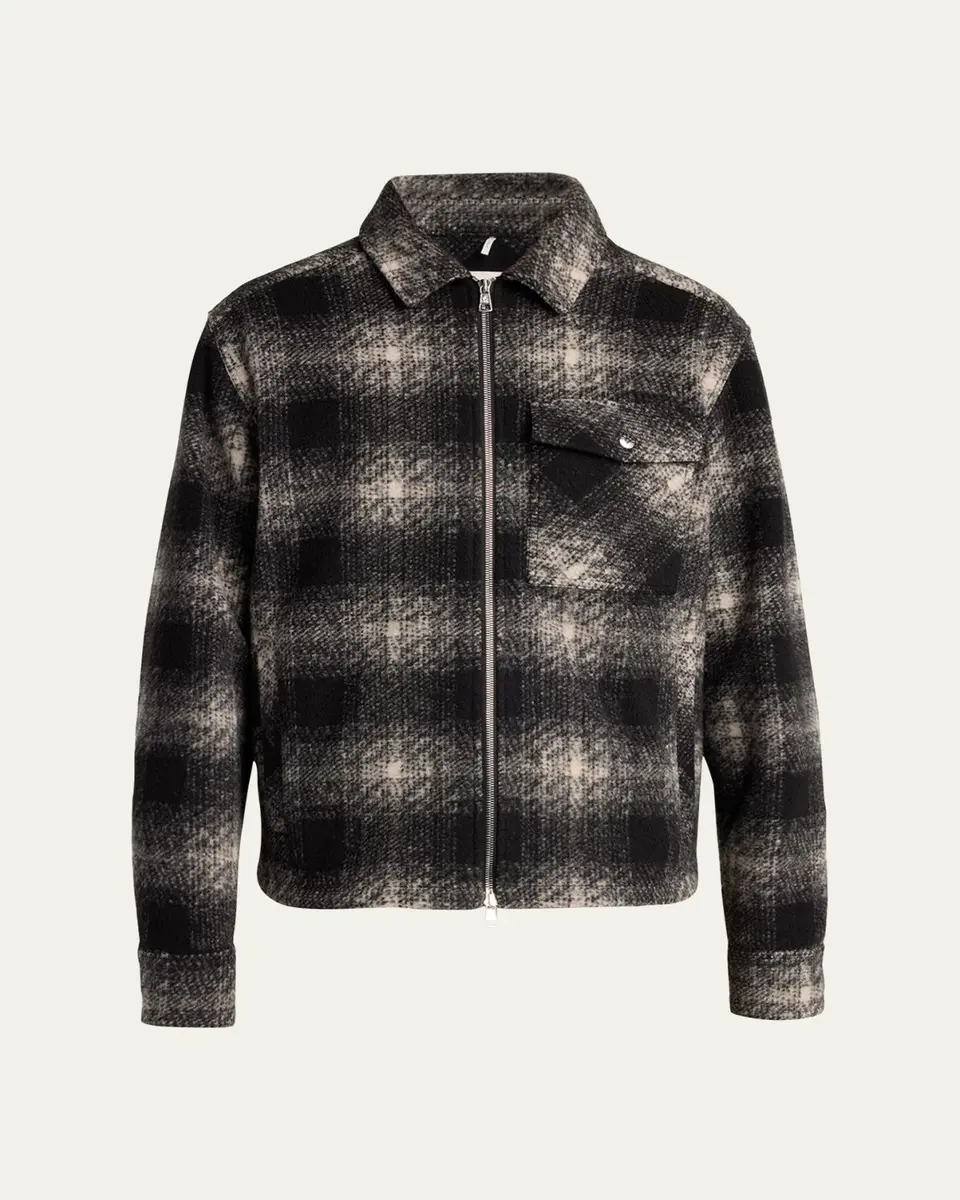 Moncler Men's Buffalo Check Full-Zip Shirt Jacket | Thumbnail 6 Moncler Men's Buffalo Check Full-Zip Shirt Jacket | Thumbnail 6