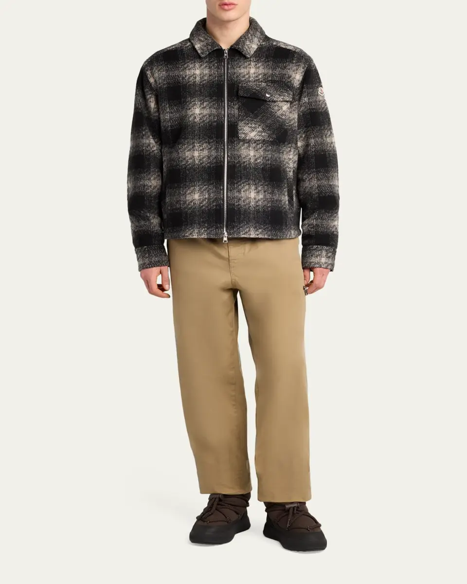 Moncler Men's Buffalo Check Full-Zip Shirt Jacket | Thumbnail 7 Moncler Men's Buffalo Check Full-Zip Shirt Jacket | Thumbnail 7