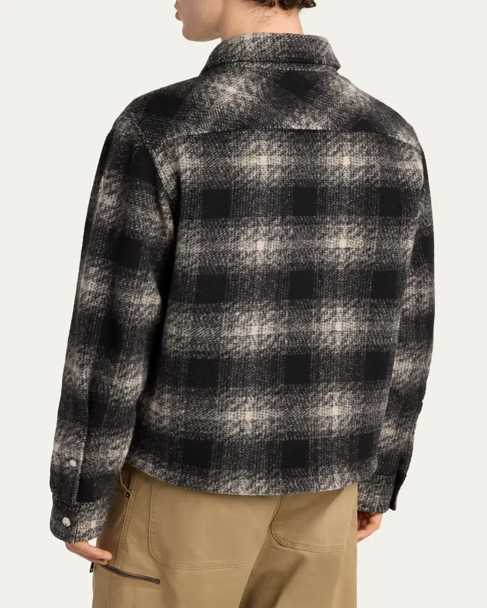 Moncler Men's Buffalo Check Full-Zip Shirt Jacket | Thumbnail 8 Moncler Men's Buffalo Check Full-Zip Shirt Jacket | Thumbnail 8