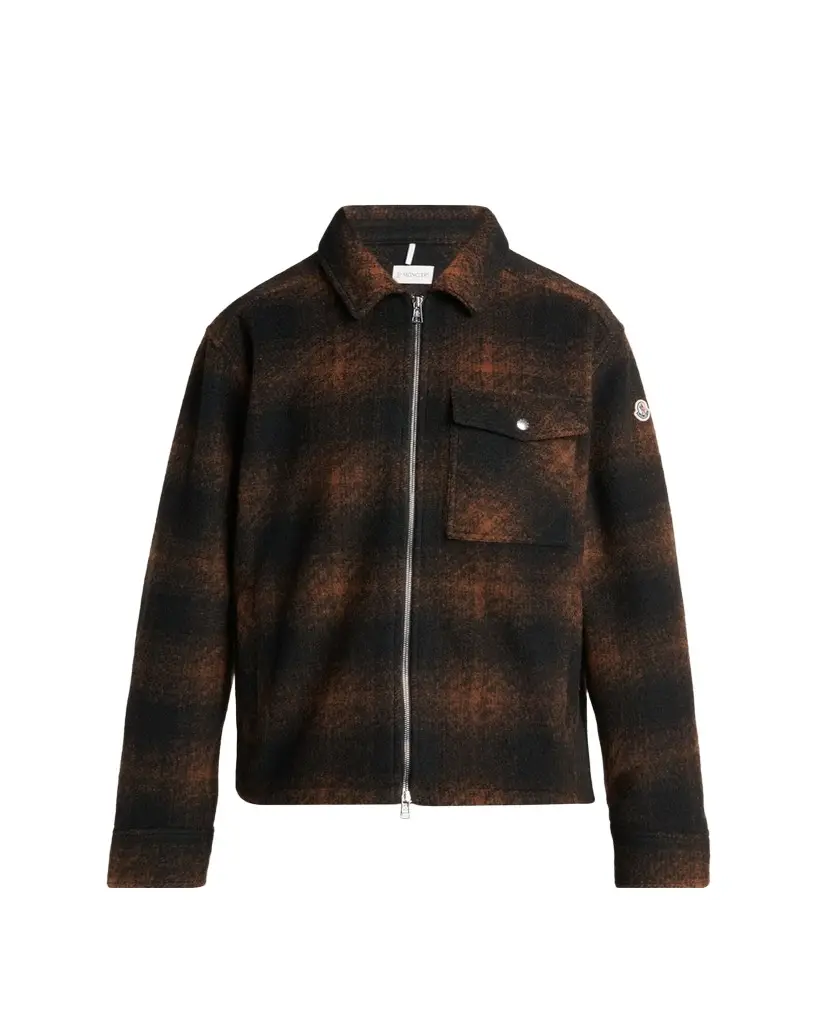 Moncler Men's Buffalo Check Full-Zip Shirt Jacket | Thumbnail 1 Moncler Men's Buffalo Check Full-Zip Shirt Jacket | Thumbnail 1