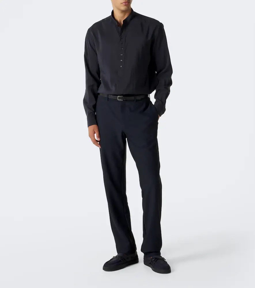 Giorgio Armani Waffle-knit straight pants | Thumbnail 2