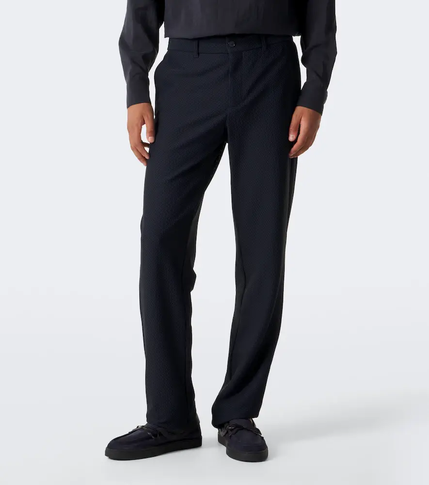 Giorgio Armani Waffle-knit straight pants | Thumbnail 3