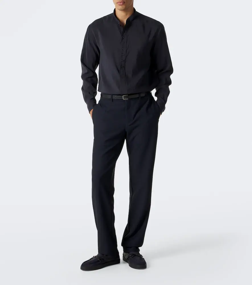 Giorgio Armani Silk-blend shirt | Thumbnail 4 Giorgio Armani Silk-blend shirt | Thumbnail 4