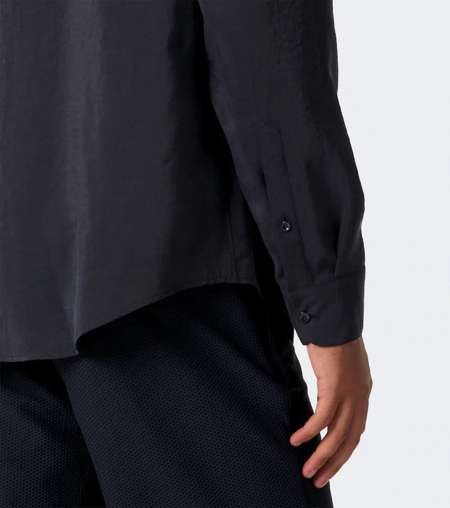 Giorgio Armani Silk-blend shirt | Thumbnail 5 Giorgio Armani Silk-blend shirt | Thumbnail 5