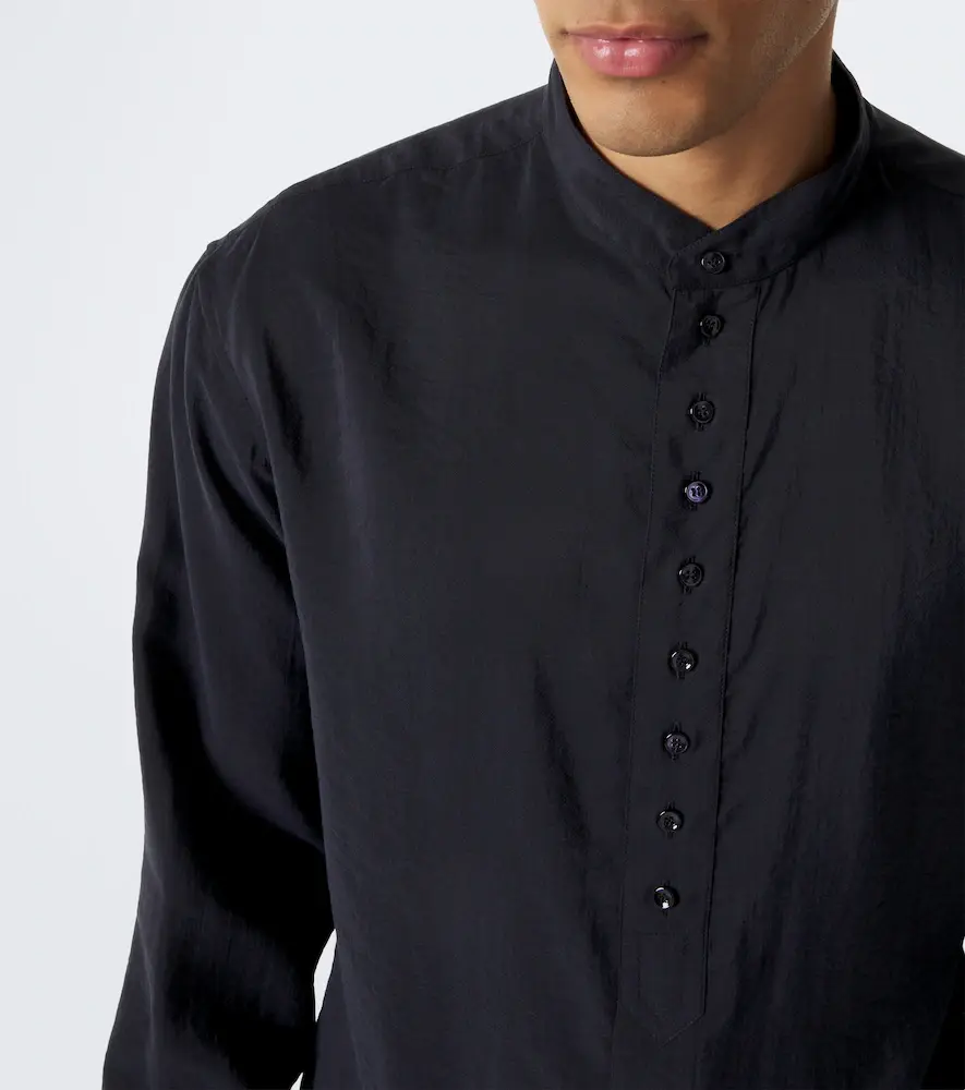 Giorgio Armani Silk-blend shirt | Thumbnail 6 Giorgio Armani Silk-blend shirt | Thumbnail 6