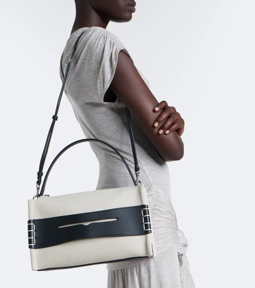 JW Anderson Loafer Medium canvas and leather top-handle bag | Thumbnail 4 JW Anderson Loafer Medium canvas and leather top-handle bag | Thumbnail 4