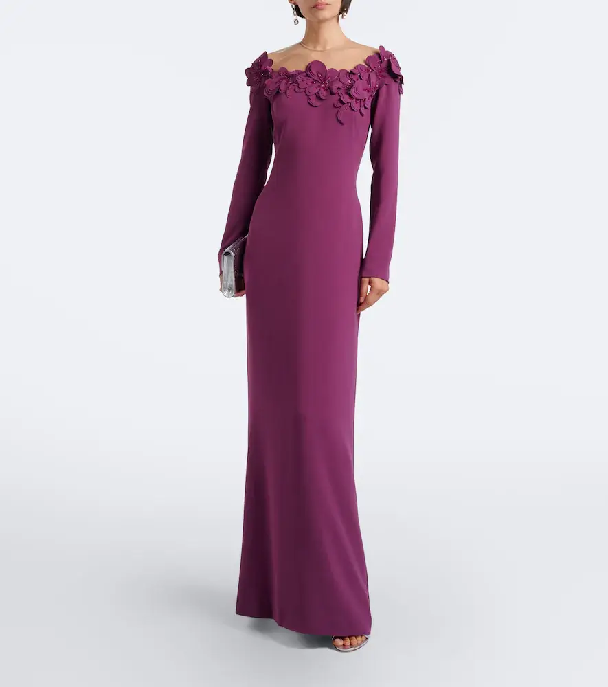 Costarellos Embellished floral-appliqué gown | Thumbnail 2
