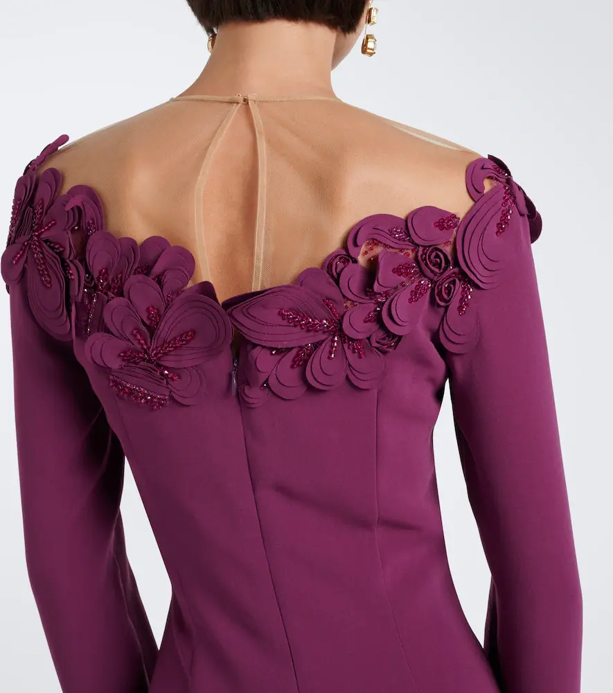 Costarellos Embellished floral-appliqué gown | Thumbnail 5