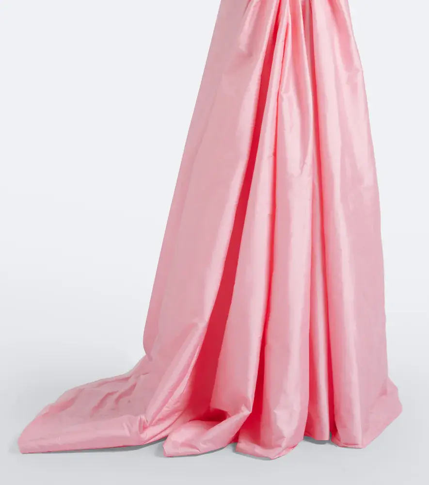 MONIQUE LHUILLIER Draped one-shoulder bustier gown | Thumbnail 4 MONIQUE LHUILLIER Draped one-shoulder bustier gown | Thumbnail 4
