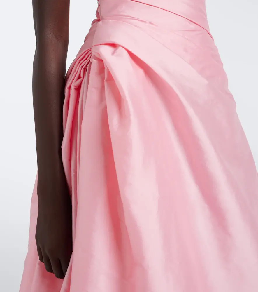 MONIQUE LHUILLIER Draped one-shoulder bustier gown | Thumbnail 5 MONIQUE LHUILLIER Draped one-shoulder bustier gown | Thumbnail 5