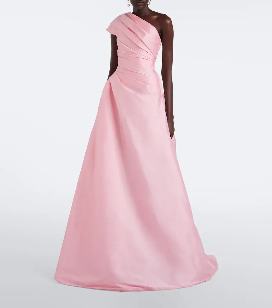 MONIQUE LHUILLIER Draped one-shoulder bustier gown | Thumbnail 7 MONIQUE LHUILLIER Draped one-shoulder bustier gown | Thumbnail 7