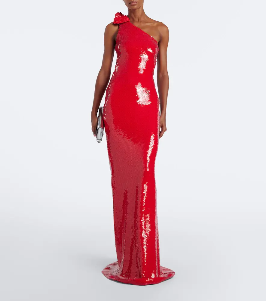 David Koma Sequined one-shoulder gown | Thumbnail 3 David Koma Sequined one-shoulder gown | Thumbnail 3