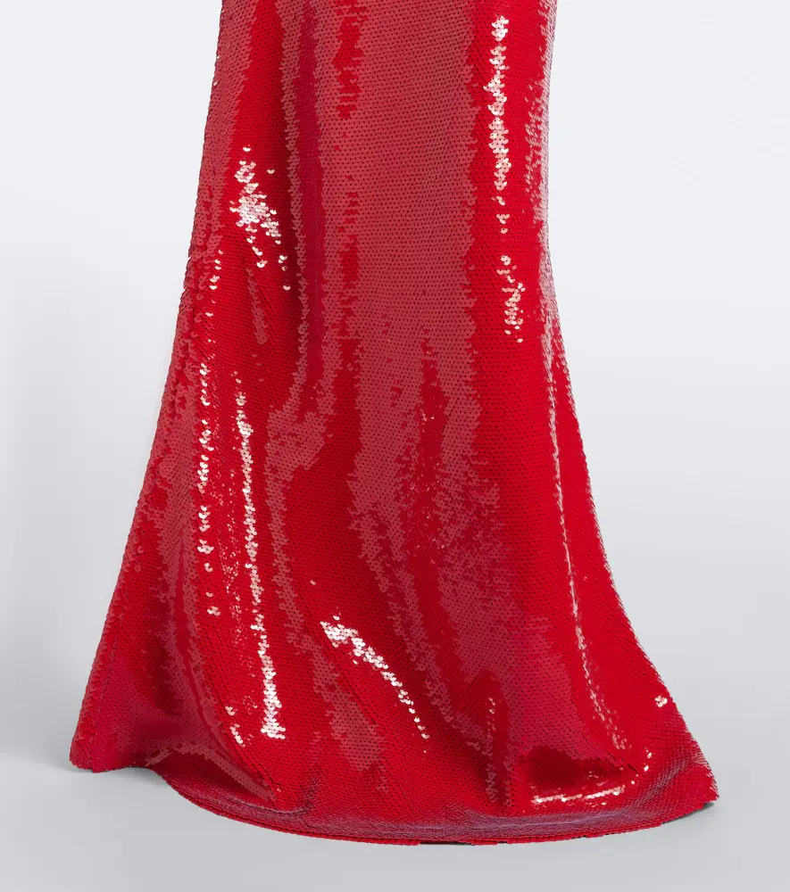 David Koma Floral-appliqué sequined gown | Thumbnail 3 David Koma Floral-appliqué sequined gown | Thumbnail 3