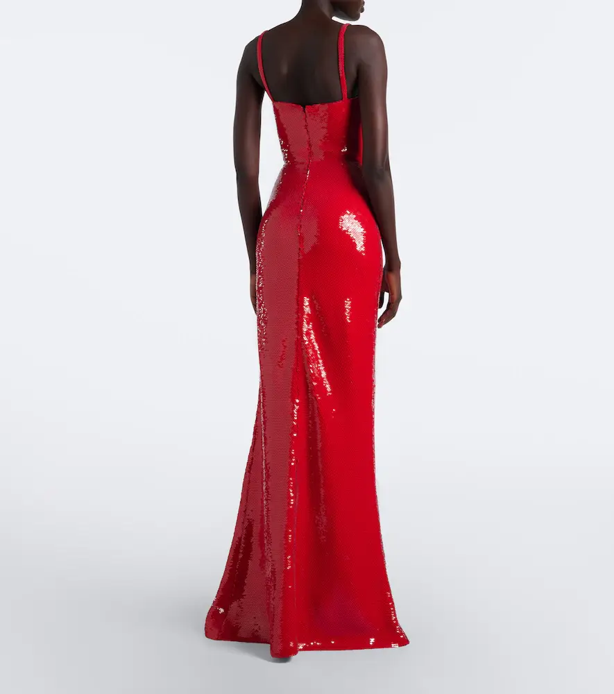 David Koma Floral-appliqué sequined gown | Thumbnail 4 David Koma Floral-appliqué sequined gown | Thumbnail 4