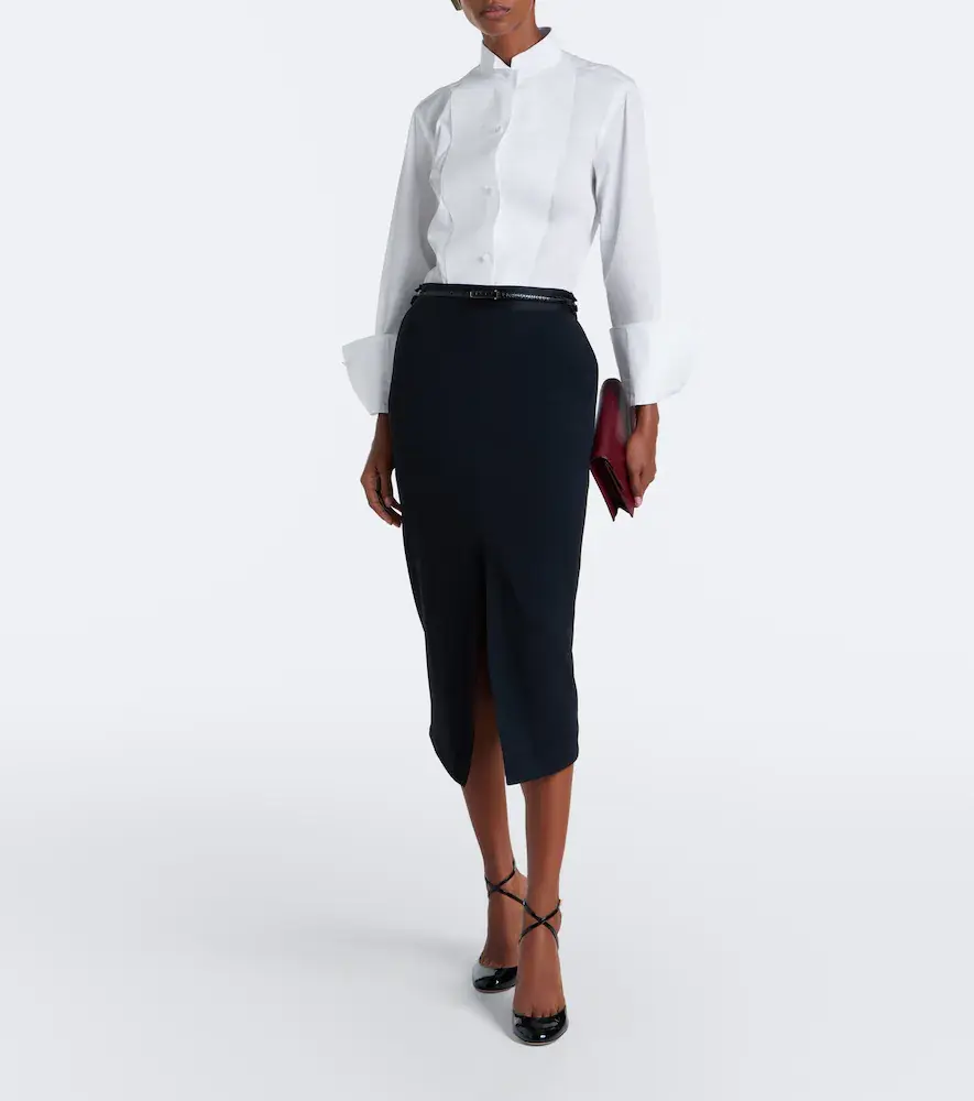 Tom Ford Cotton twill tuxedo shirt | Thumbnail 5 Tom Ford Cotton twill tuxedo shirt | Thumbnail 5