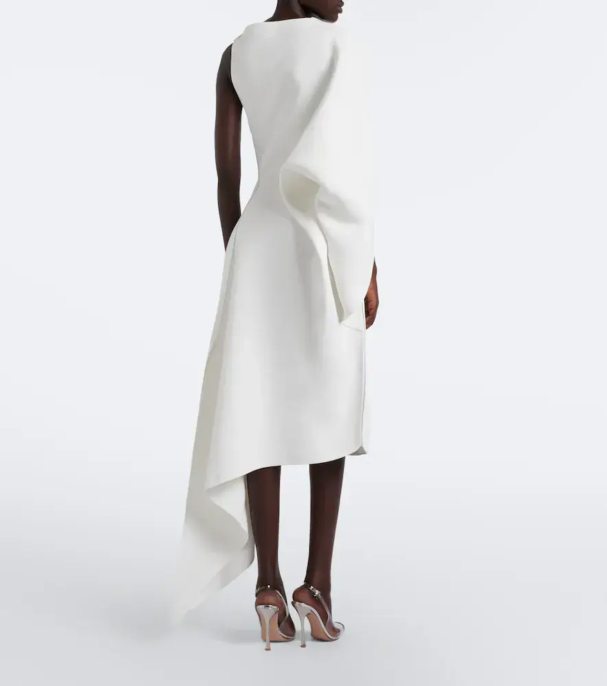 Maticevski Prosper asymmetric draped midi dress | Thumbnail 4 Maticevski Prosper asymmetric draped midi dress | Thumbnail 4